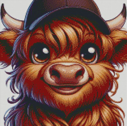 Cap Crew - Highland Cow © 40x40 - (print to order)