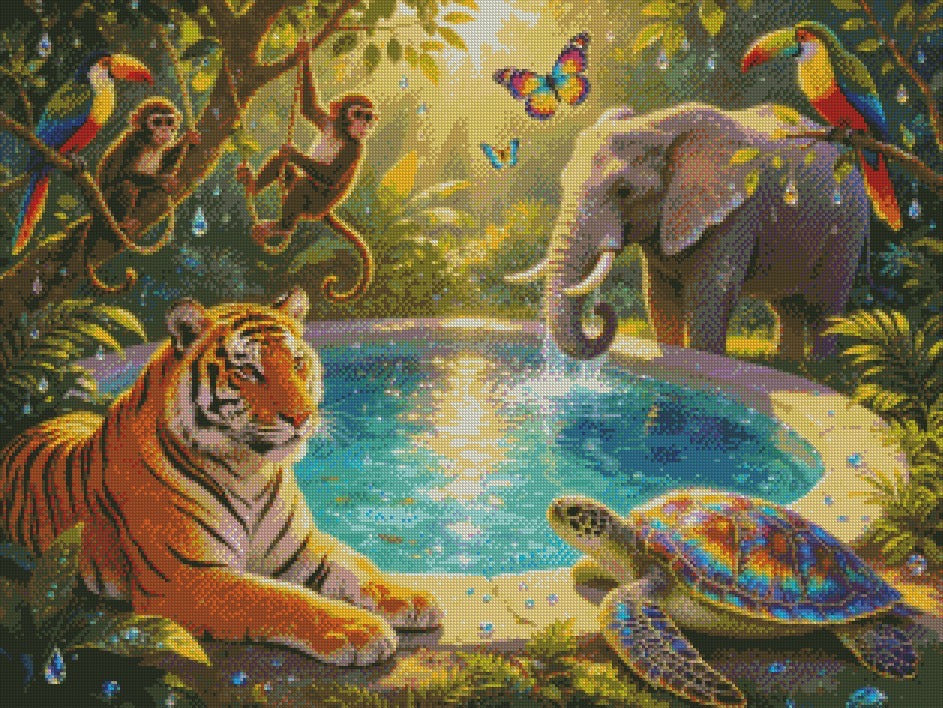 The Glistening Watering Hole © 80x60