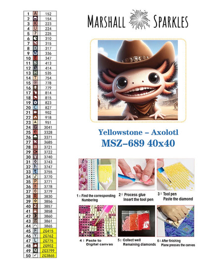 February Yellowstone - Axolotl © 40x40 Square Fairy Drill