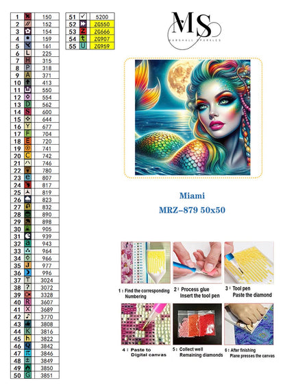 June Miami  © 50x50 round fairy drill