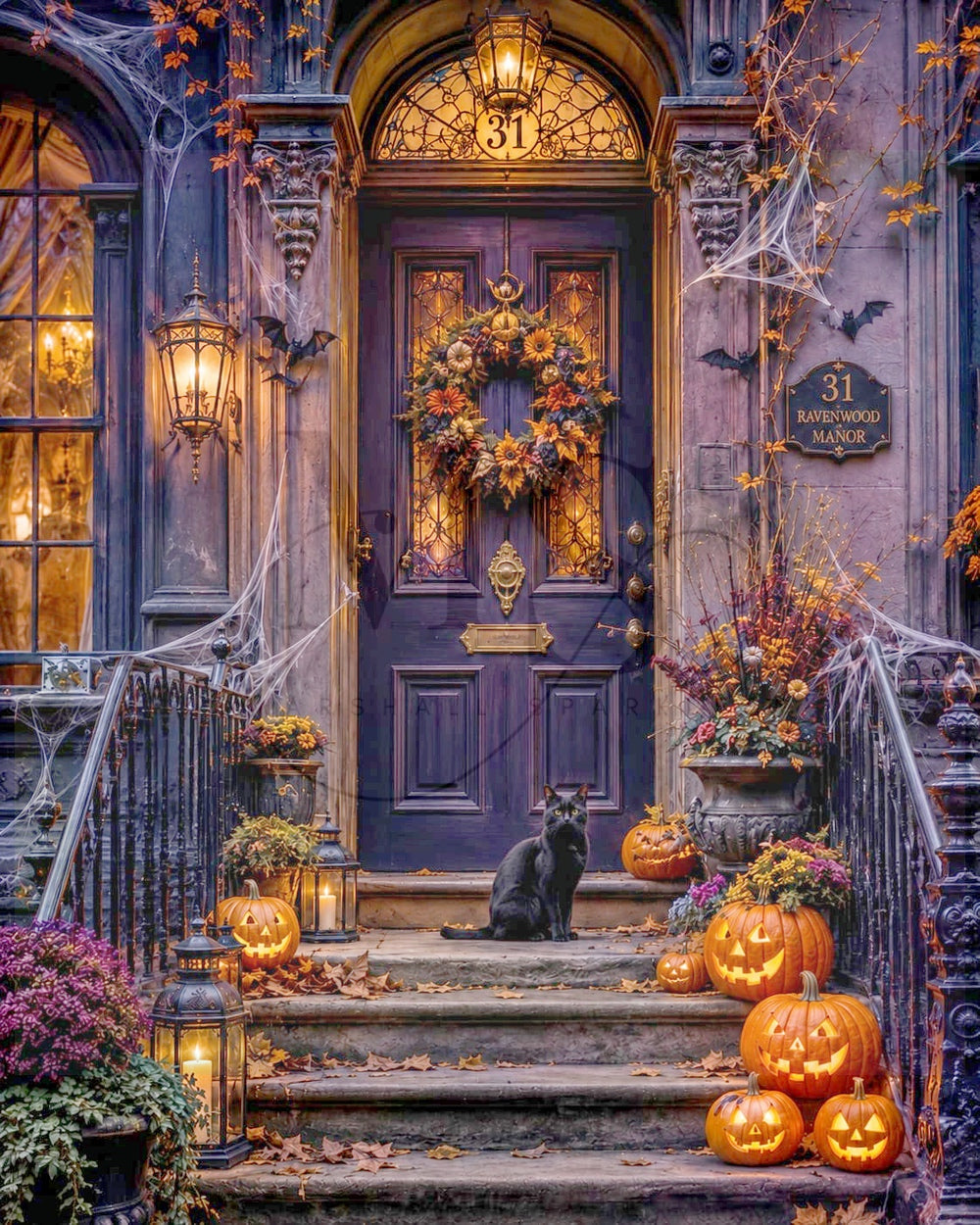 Halloween at Number 31 © 60x75 by Nat Art Designs
