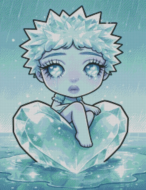 Glacielle Heartshard © 50x65 with Neon Drills