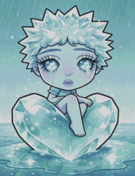 Glacielle Heartshard © 50x65 with Neon Drills