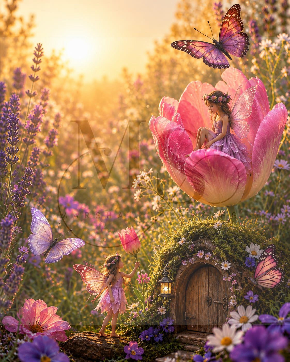 The Secret Fairy Garden © 60x75 by KT Designs