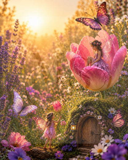 The Secret Fairy Garden © 60x75 by KT Designs