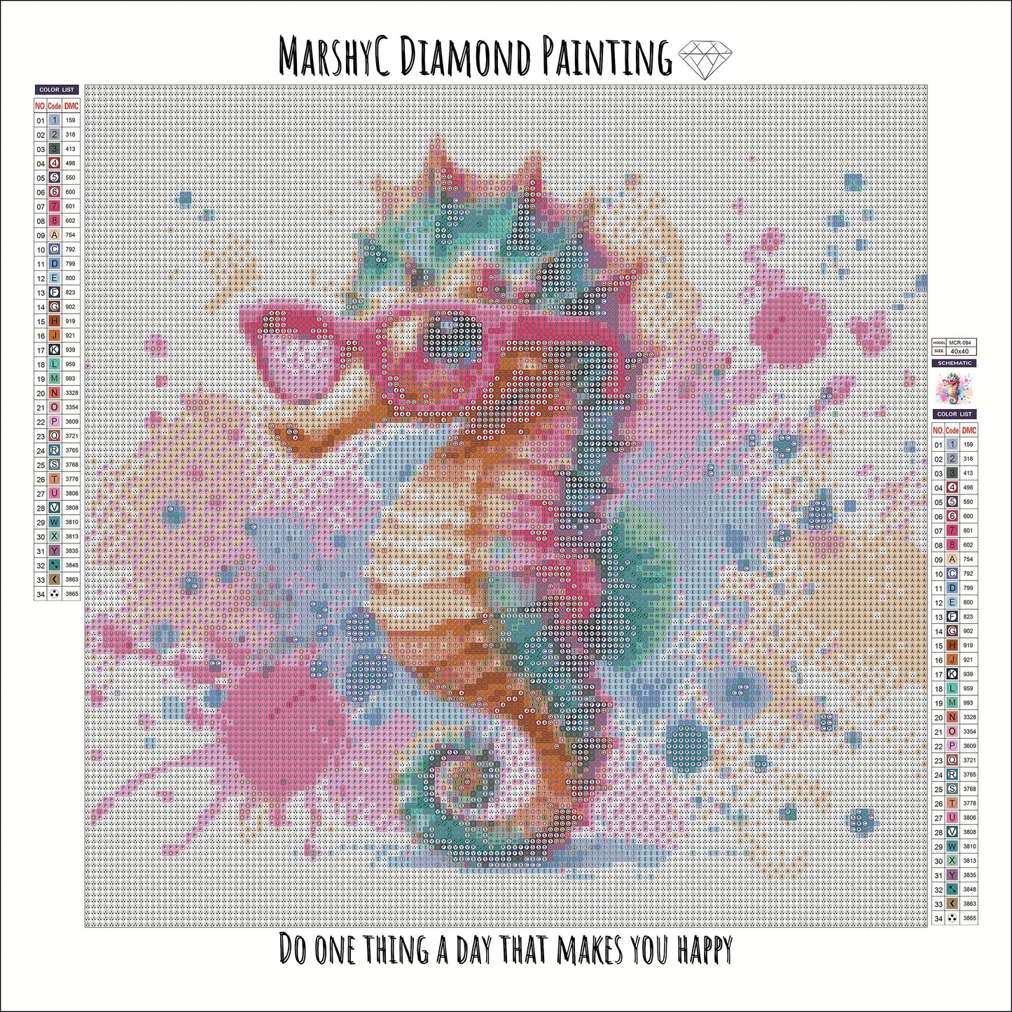 Seahorse Splash Glasses © 40x40 (print to order)