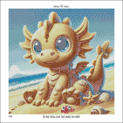 12 Months of Dragons ( 13 canvas, Free Birthday Dragon) © 30x30