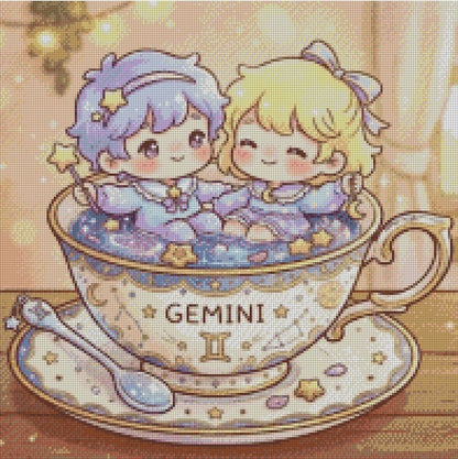 The Teacup Zodiac - Gemini © 50x50 by RG Designs