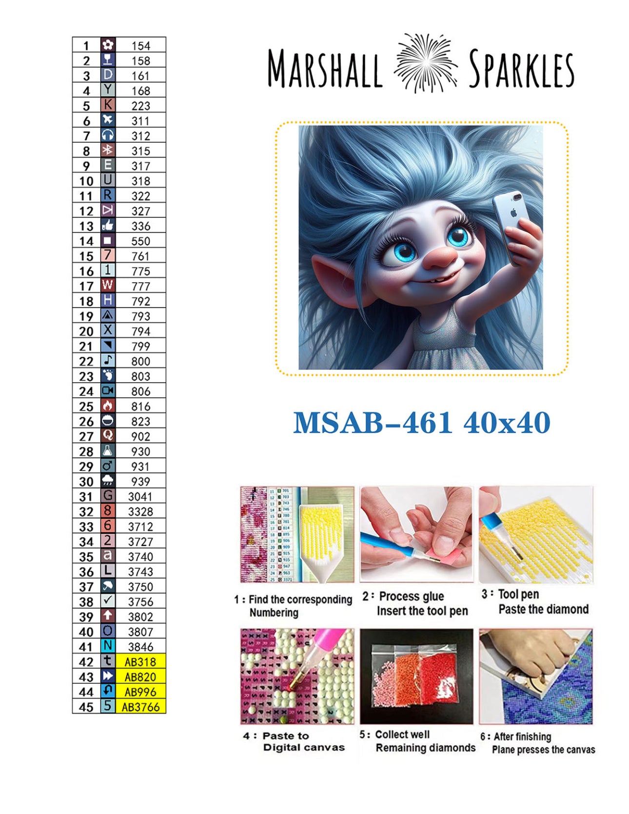 Selfie Troll © 40x40 AB Drill (print to order)