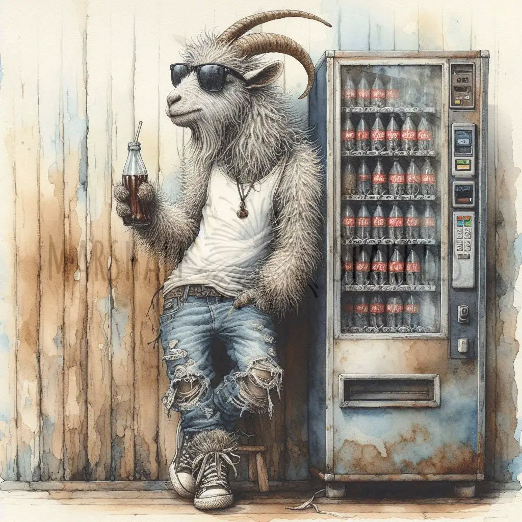 Rust & Fur - Goat © 50x50 (print to order)