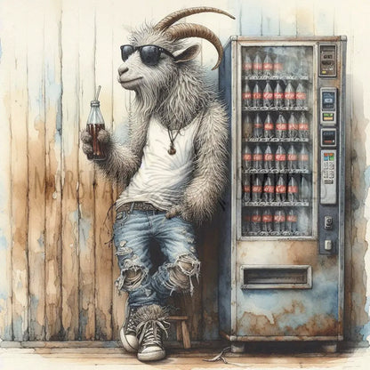 Rust & Fur - Goat © 50x50 (print to order)