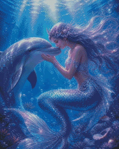 The Dolphins Guardian © 60x75 by KT Designs