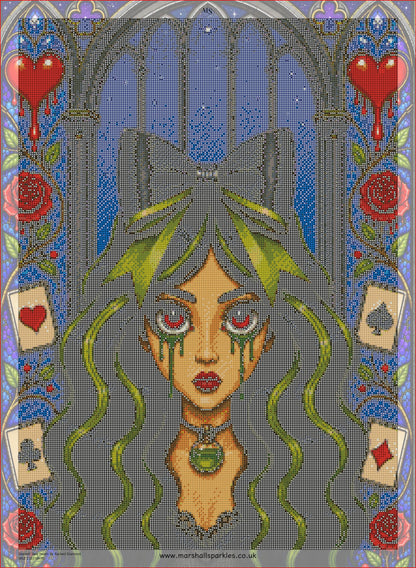Stained Glass Hearts © 50x70 by Rachel Diamond