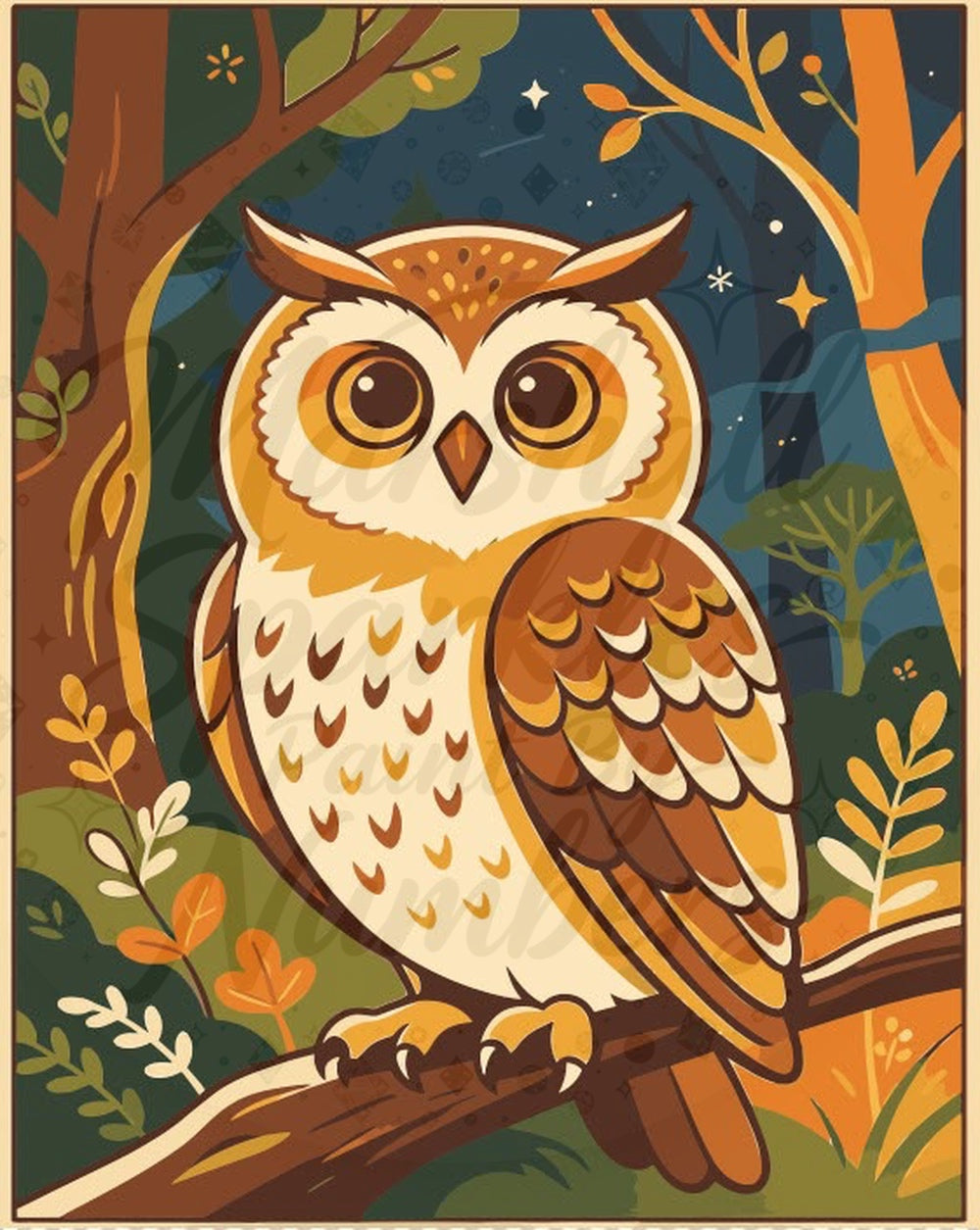 PBN - Owl MS024 © 40x50