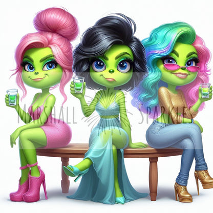 Sassy Club Babes © 50x50 (print to order)