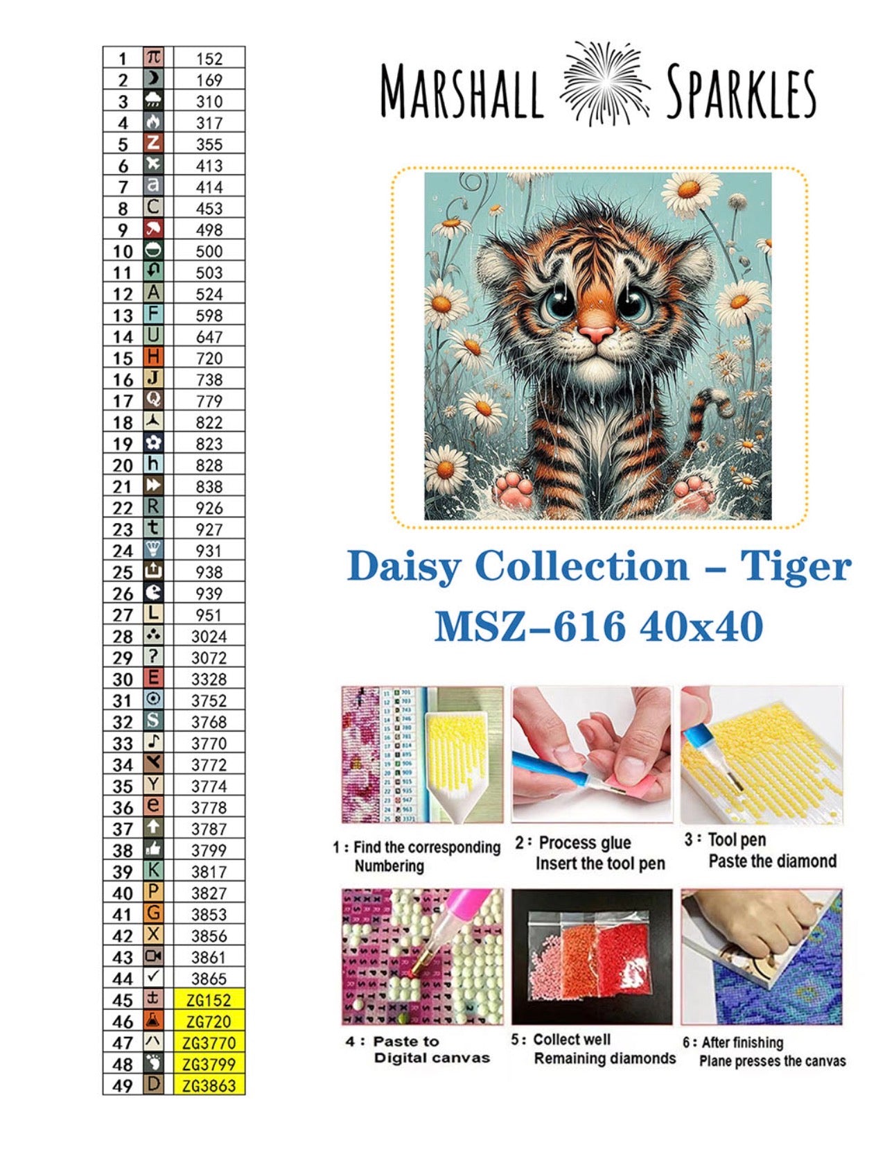 Daisy Collection - Tiger © 40x40