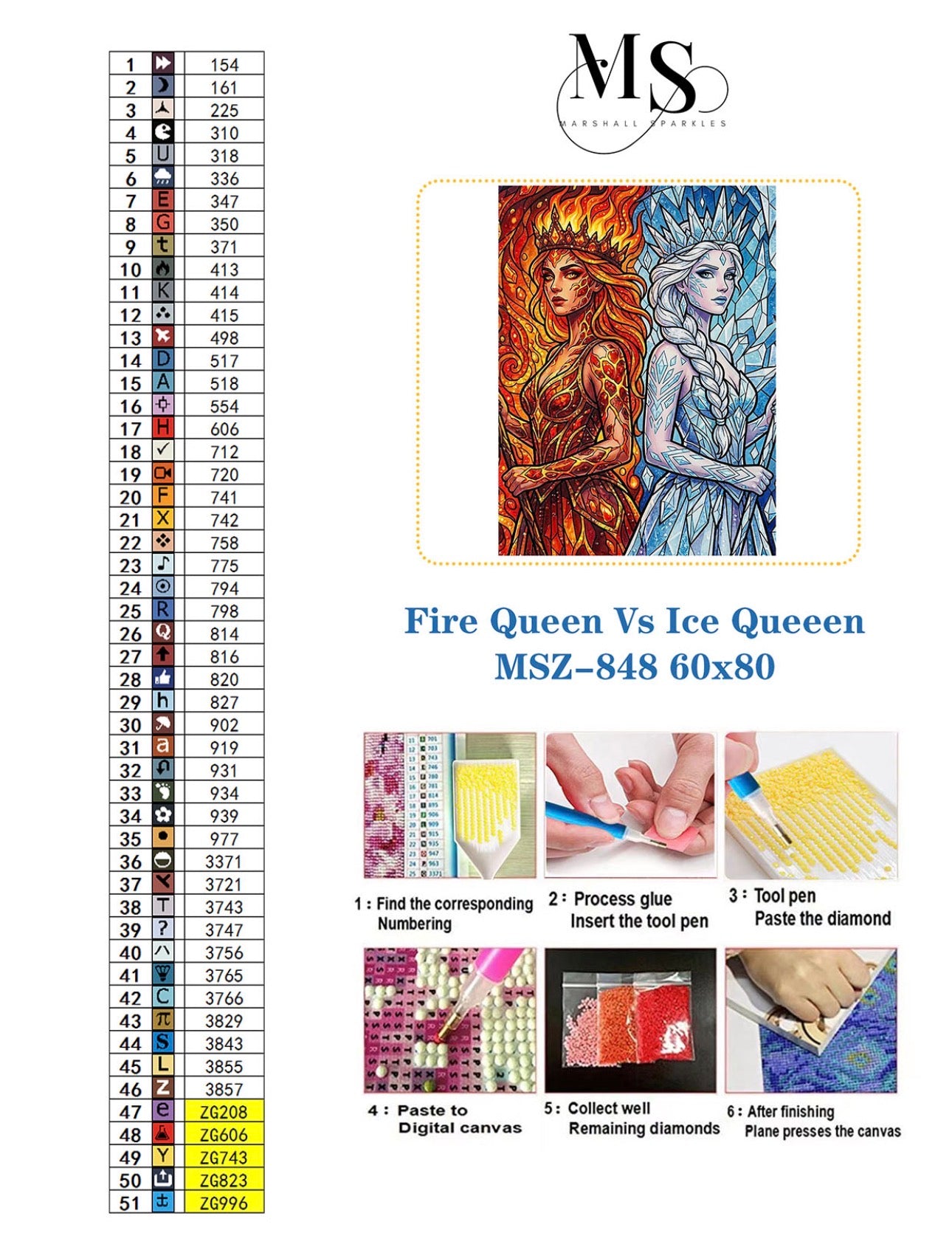 Fire Queen Vs Ice Queen © 60x80