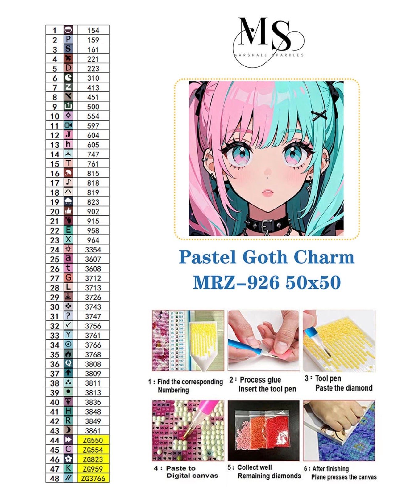 Pastel Goth Charm © 50x50