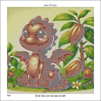 12 Months of Dragons ( 13 canvas, Free Birthday Dragon) © 30x30