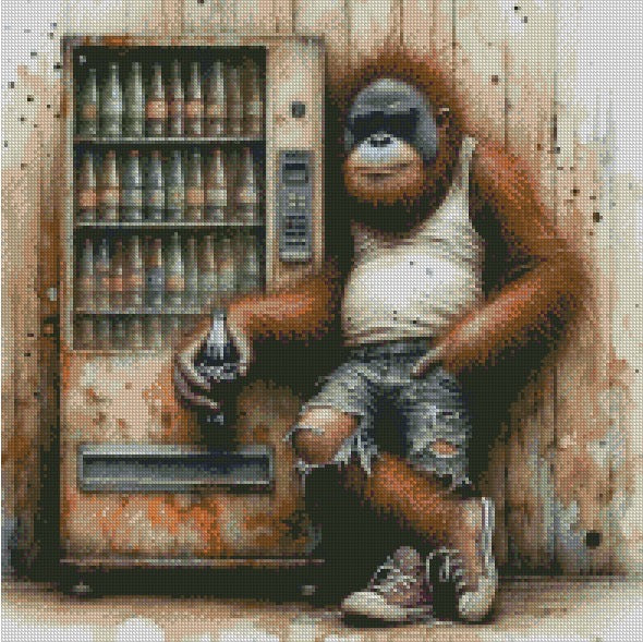 Rust & Fur - Orangutan © 50x50 (print to order)