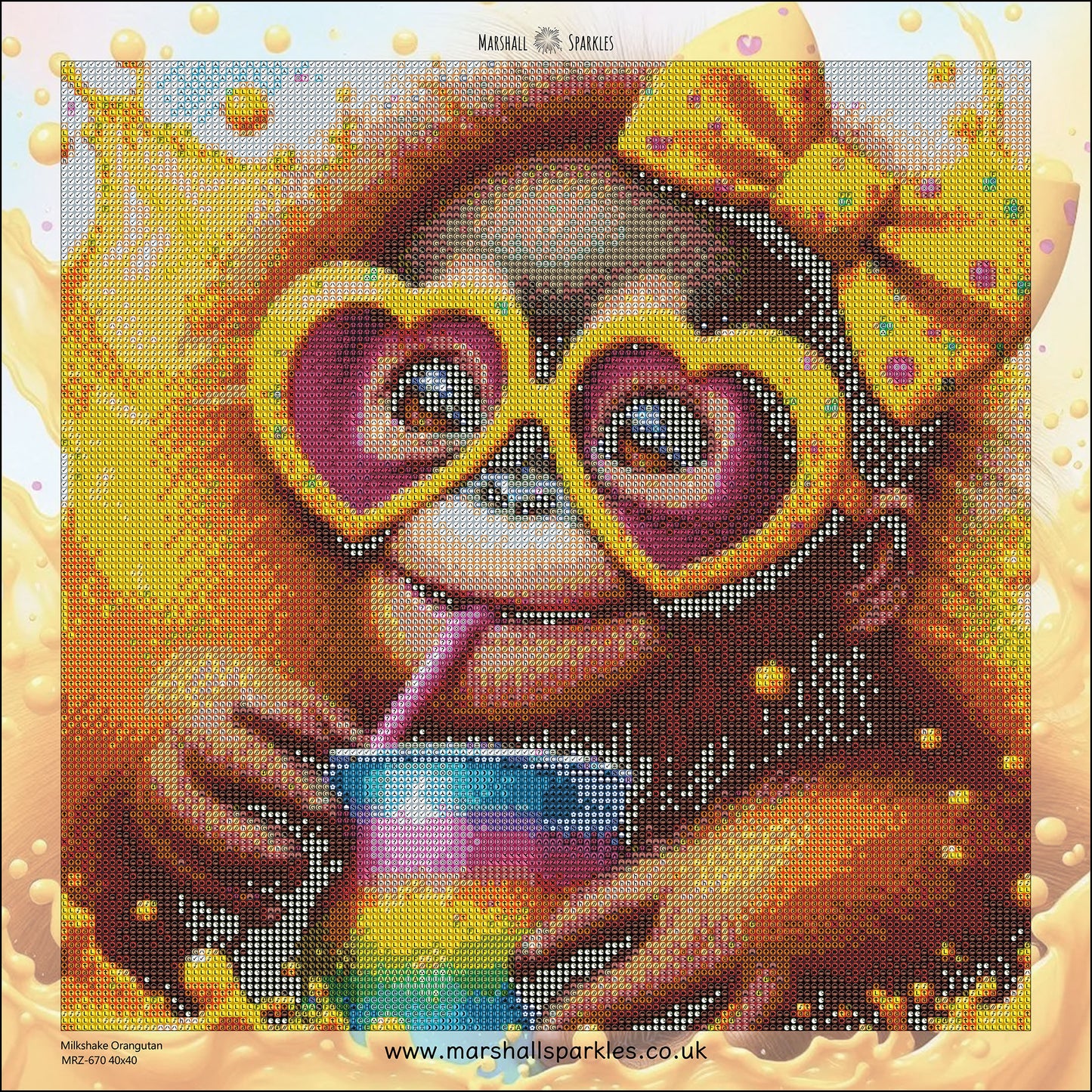 February Milkshake Orangutan © 40x40 Round Fairy drill