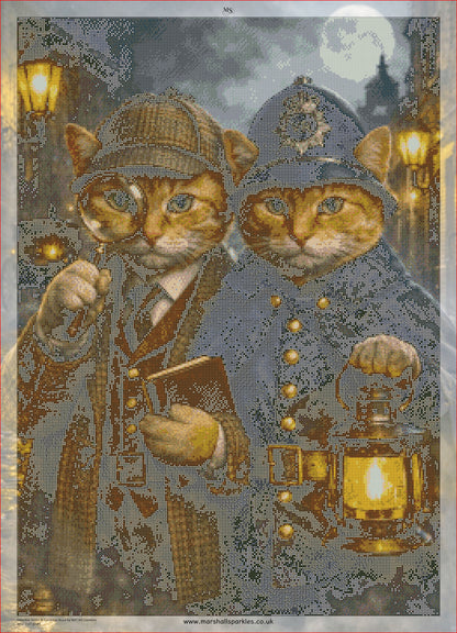 Detective Simba & Constable Bruce © 60x85  by NAT Art Creations