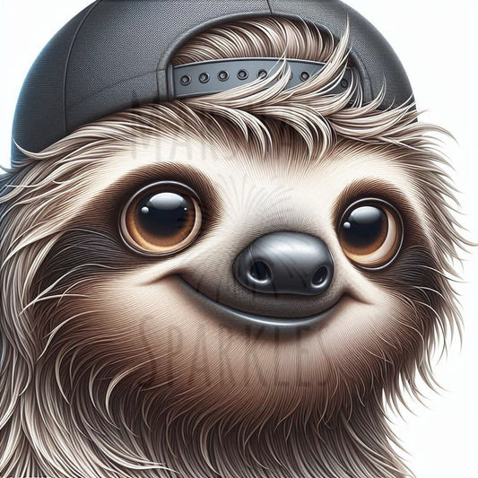 Cap Crew - Sloth © 40x40 - (print to order)