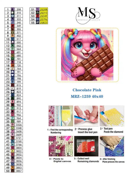 Chocolate Pink © 40x40