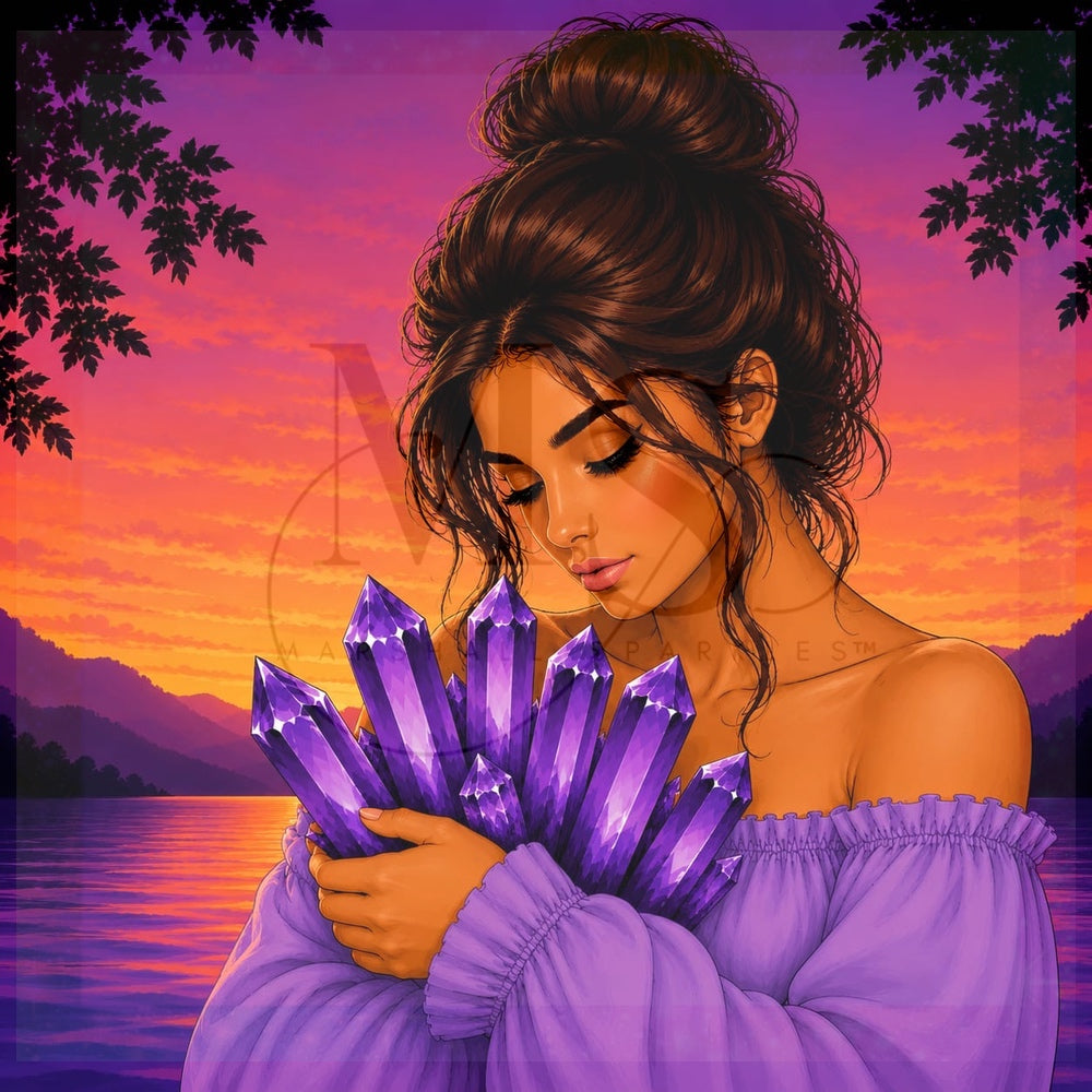 Amethyst Sunset © 60x60 by KT Designs
