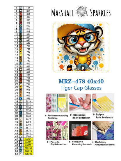 Tiger Cap Glasses © Round Fairy Drill 40x40