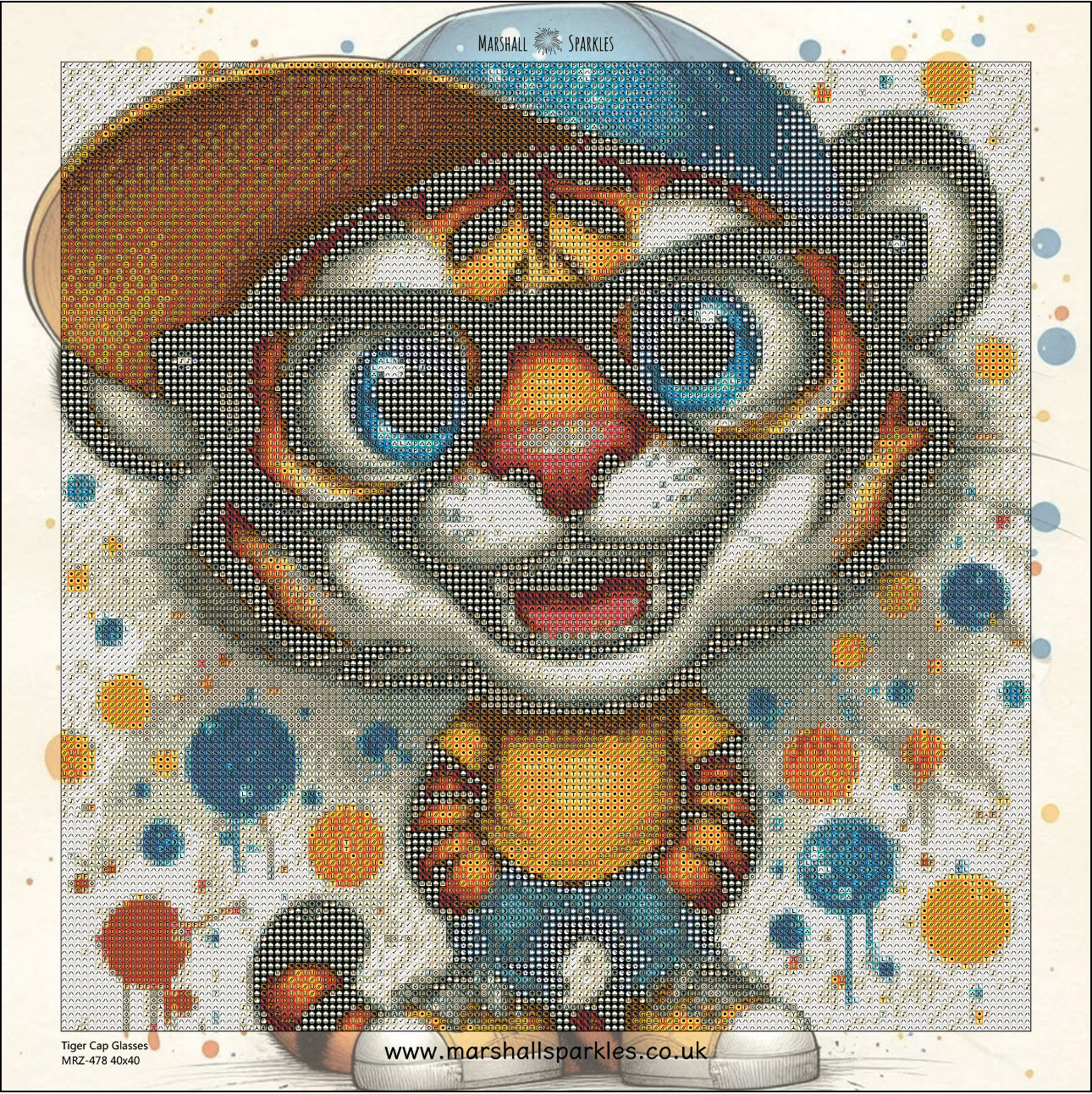 Tiger Cap Glasses © Round Fairy Drill 40x40