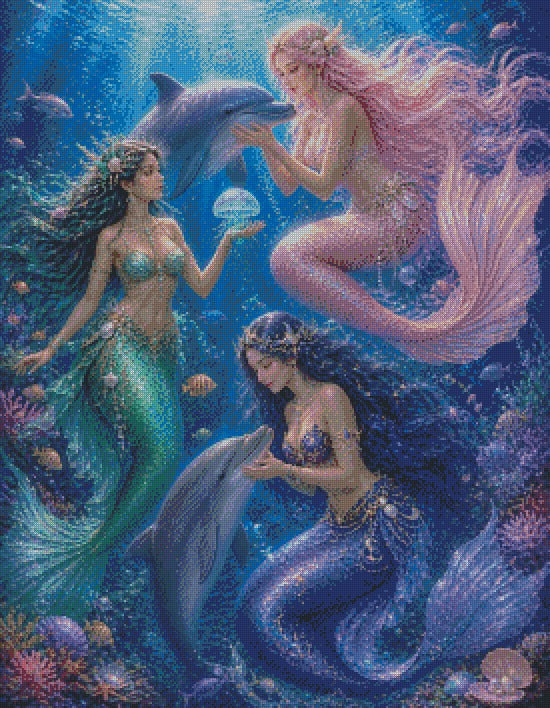 Wispers Beneath the Waves © 70x90 by KT Designs
