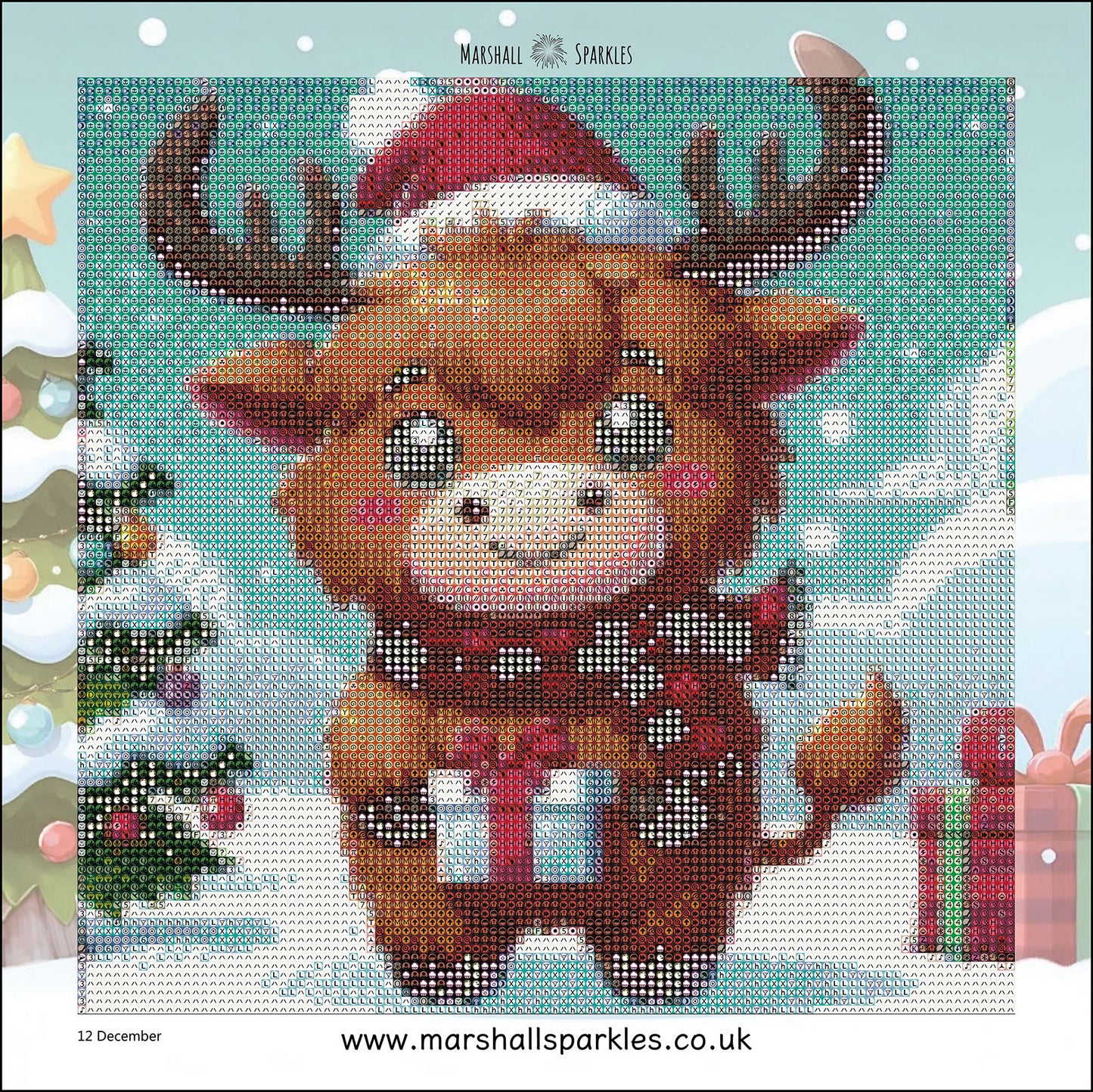 12 Months of Highland Cows © 30x30 free birthday canvas