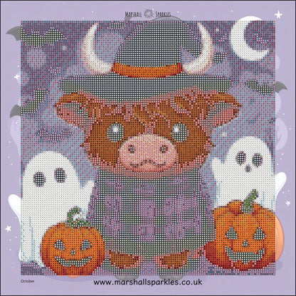 12 Months of Highland Cows © 30x30 free birthday canvas