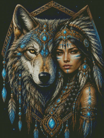 Azure Spirit Guardian © 60x80 by CrazyLoneWolf
