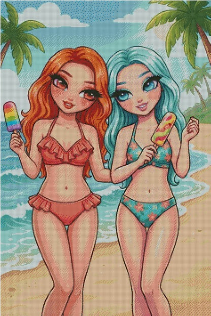 Beach Besties © 60x90