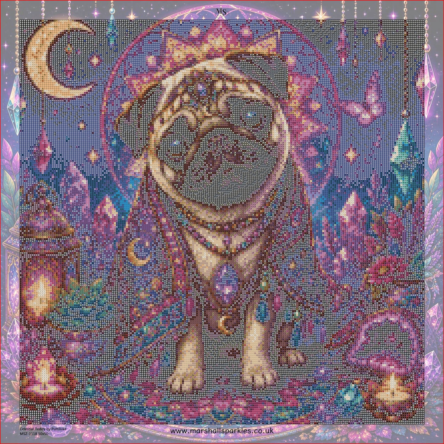 Celestial Teddy © 50x50 by Puttiluxe