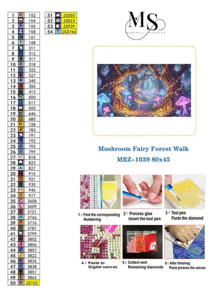 Mushroom Fairy Forest Walk © 80x45