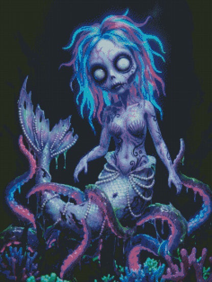 Skeleton‑Tail Mermaid © 60x80