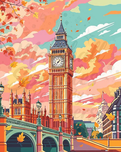 PBN - Big Ben in Autumn MS045 © 40x50