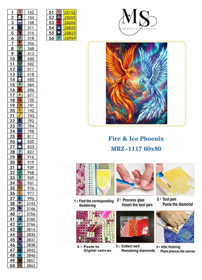 Fire & Ice Phoenix © 60x80
