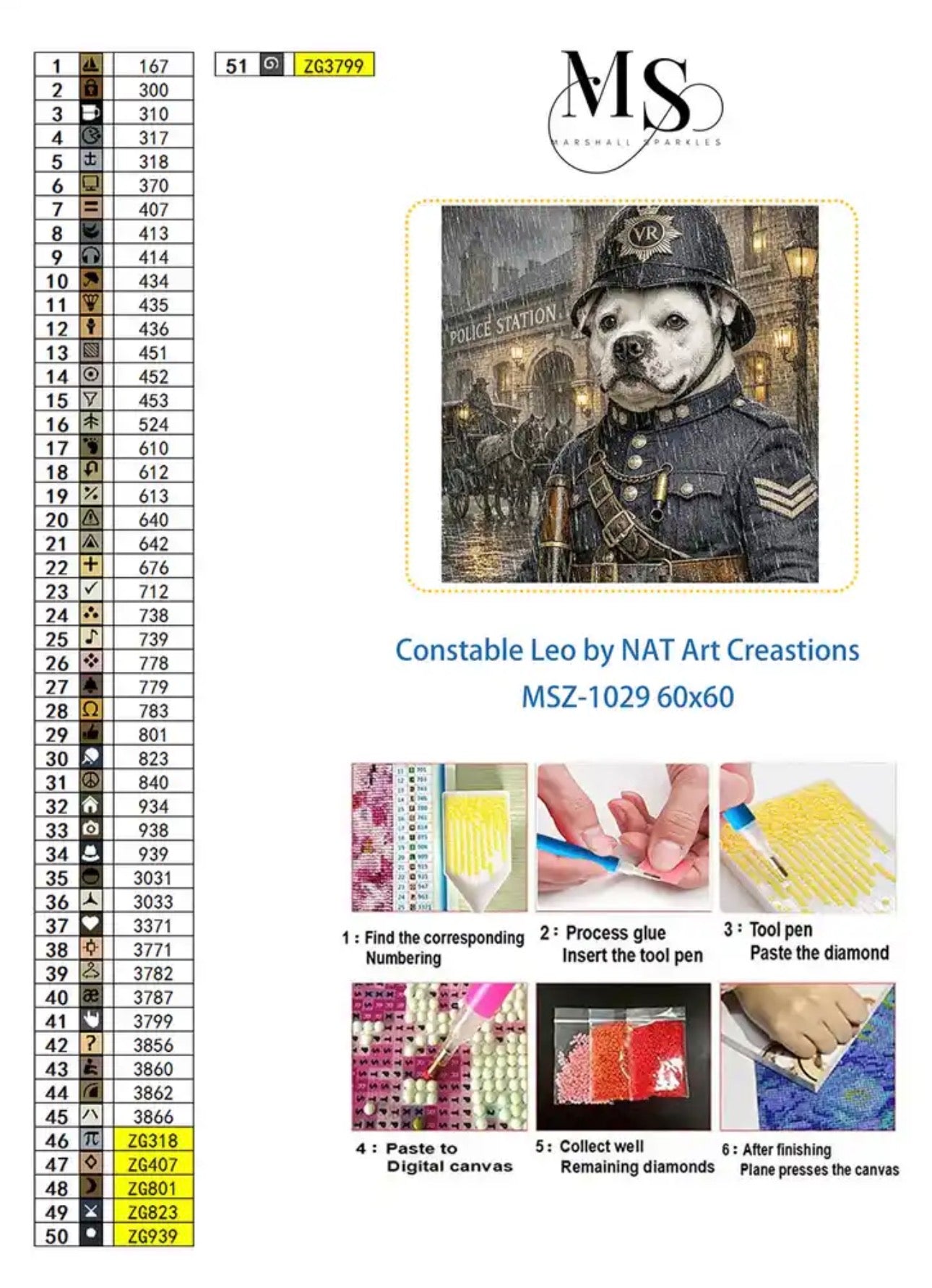 Constable Leo  © 60x60 by NAT Art Creations