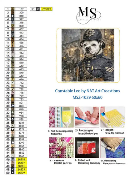 Constable Leo  © 60x60 by NAT Art Creations
