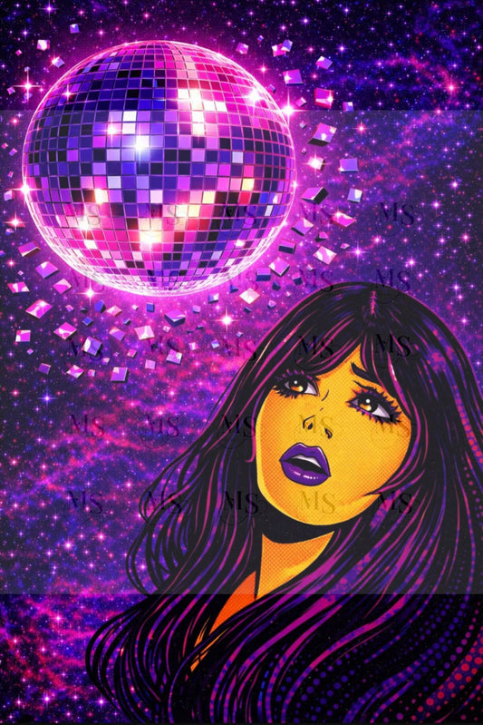 Neon Nebula Disco © 50x75 by Rachel Diamond