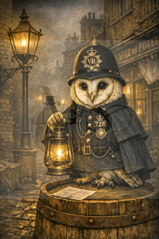 Owl Be Watching You, Whitechapel © 50x75 by NAT Art Creations