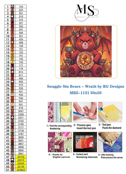 Snuggle Sin Bears - Wrath ©  50x50 by RG Designs