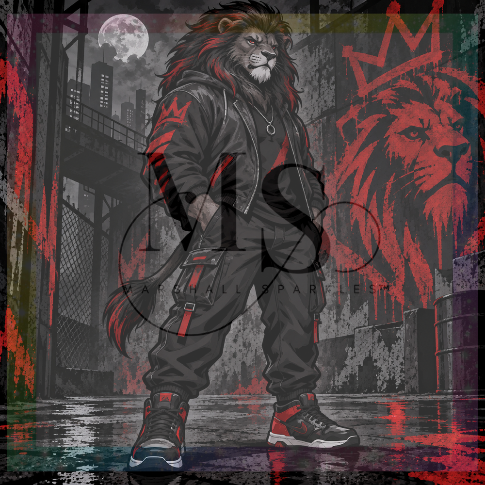 STREET LION © 60x60 by CrazyLone Wolf