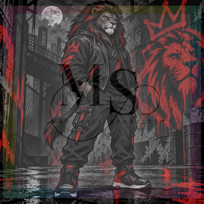 STREET LION © 60x60 by CrazyLone Wolf