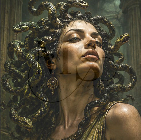 Queen of Serpents ©  50x50 by KT Designs