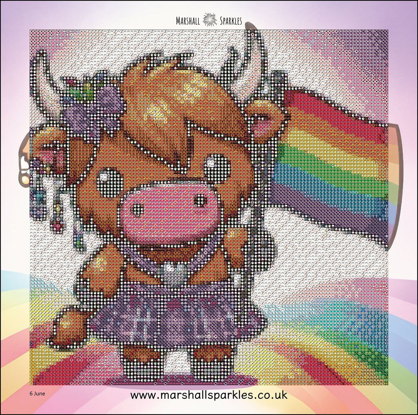 12 Months of Highland Cows © 30x30 free birthday canvas
